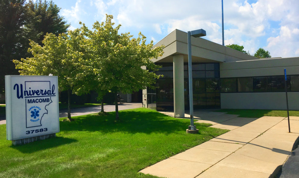 Universal Ambulance Service building exterior and signage